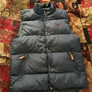 Polo Ralph Lauren Navy Blue/Forest Green Reversible Puffer Down Jacket Vest